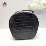 کیف مجلسی چرم مشکی نمای روبرو